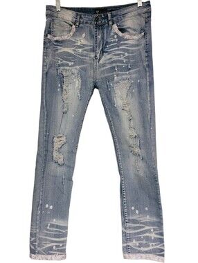 Waimea Jeans Floral Bows & Trim Accents Size 32 Skinny Fit (Measures 33x29)